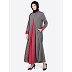 Casual abaya - Grey-Wine color